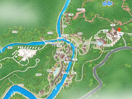 巴彦结合景区手绘地图智慧导览和720全景技术，可以让景区更加“动”起来，为游客提供更加身临其境的导览体验。